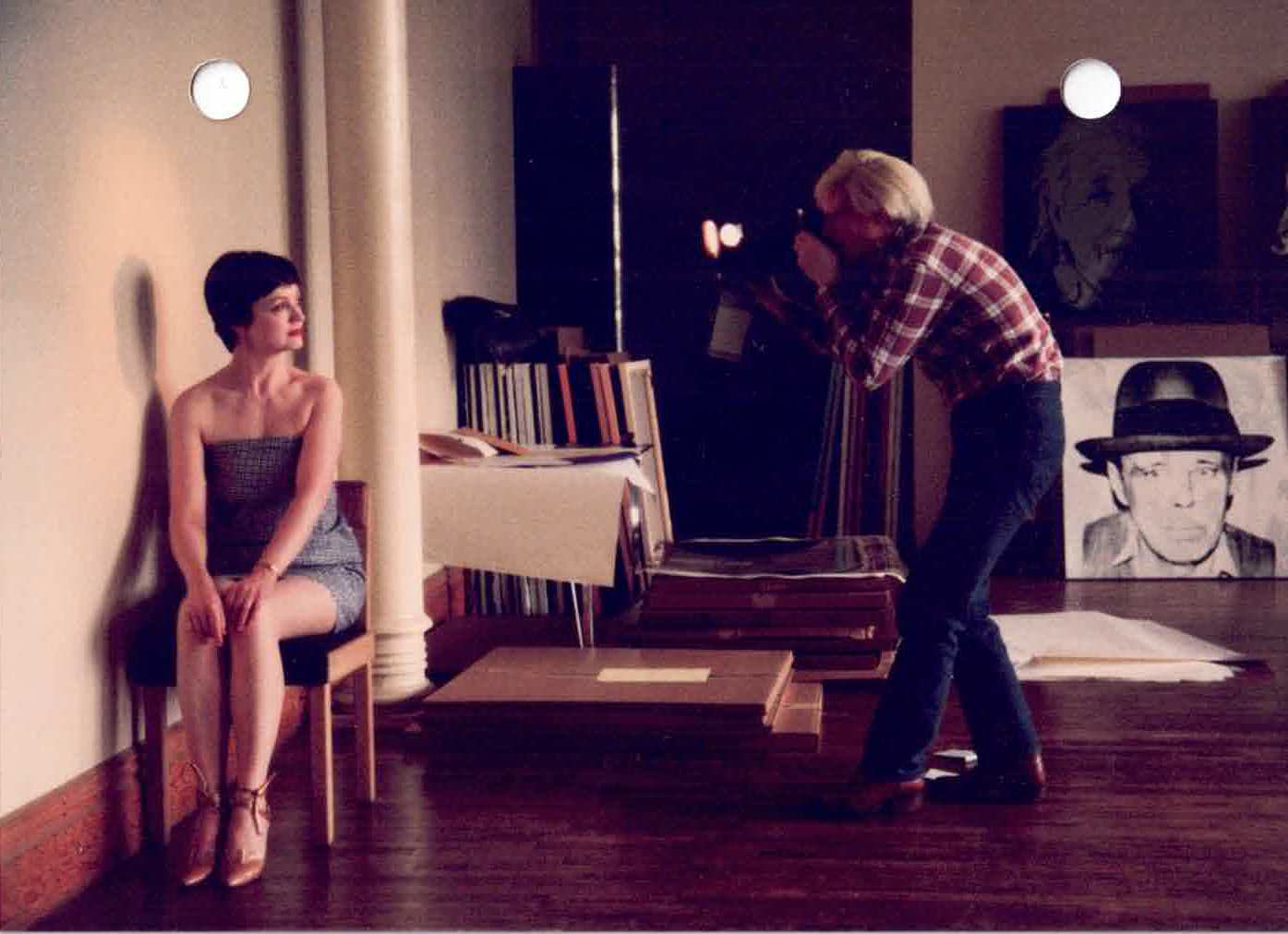 Fotosession Erika Hoffmann u. Andy Warhol, Fotografie (Fotograf unbekannt), Privatbesitz