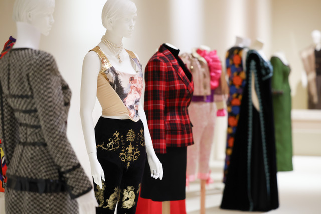 Dame Vivienne Westwood ensemble, AutumnWinter 1990, BELUM.T3352-4, National Museums NI, Ulster Museum Collection. Image courtesy of Ulster Museum.