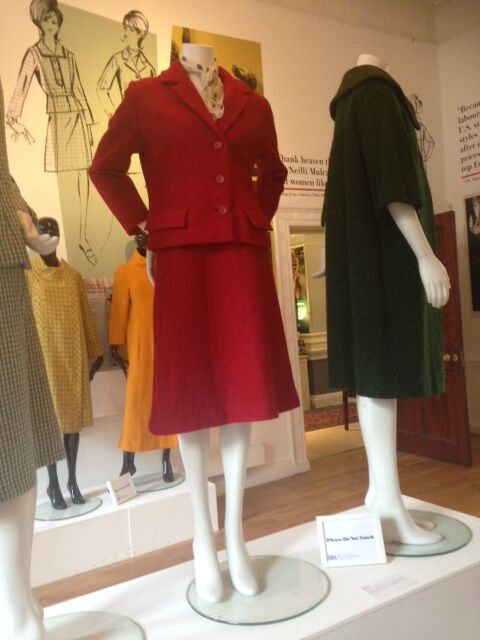 Red woollen suit made by Anne, Countess of Rosse circa 1950’s. 