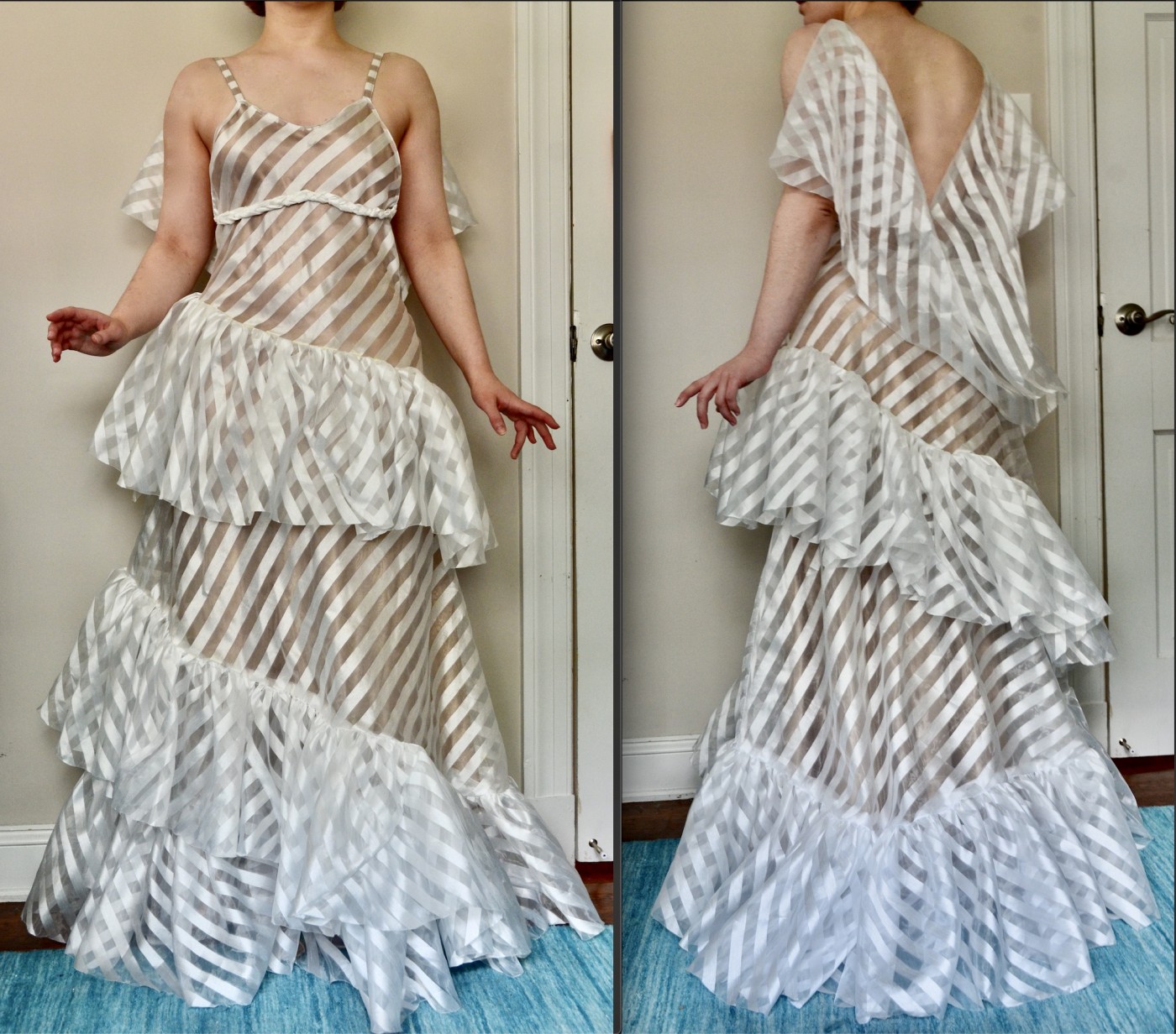 Figure 2: Dress Front and Back, Image courtesy of Madeleine Morgan, November 2020. 