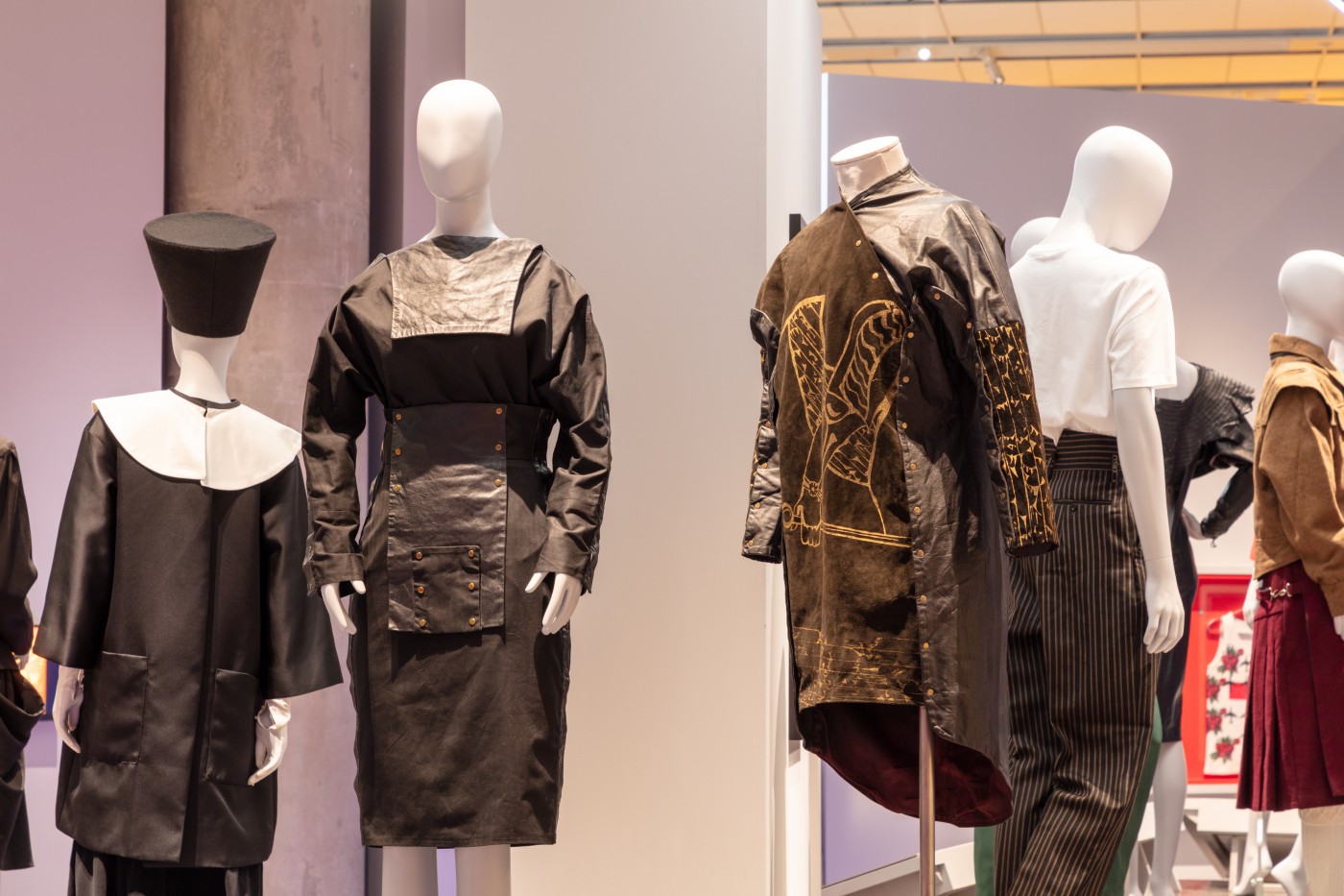 A selection of the iconic 80s style on show at the Blitz exhibition. Photograph: Luke Hayes