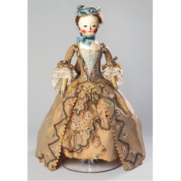 ‘Doll with dress and accessories’. 1755-60. English. Victoria and Albert Museum. 