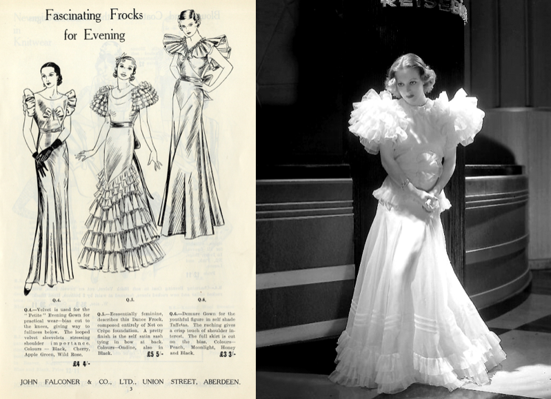 “Letty Lynton” inspired dresses in John Falconer Christmas Catalogue, 1933, House of Fraser Archive, University of Glasgow Archive Services.