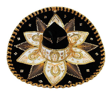 2. Black and Gold Charro Sombrero © La Fuente Imports