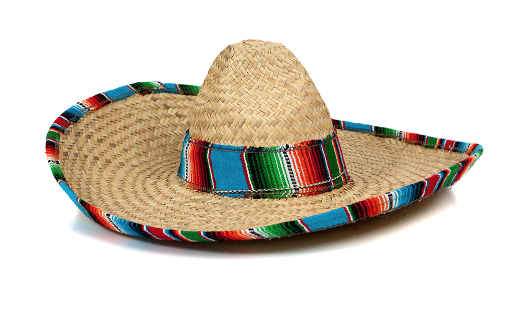 4. A straw sombrero with detail around the base © Wonderopolis