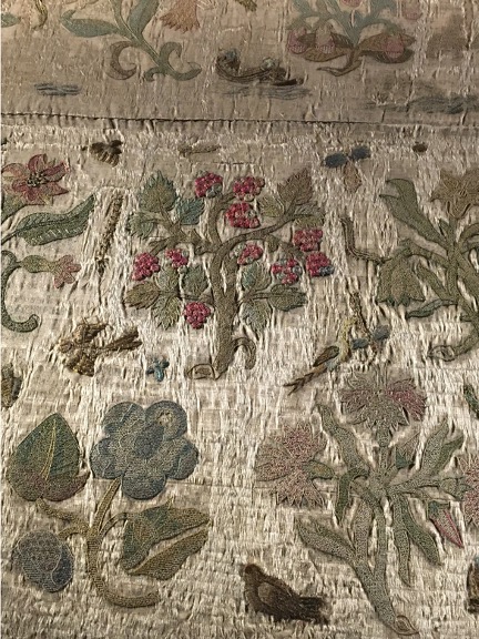 A Berry Detail on the Bacton Altar Cloth. Photo: Isabella Rosner