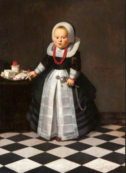 ‘Portrait of a Girl Aged One with Rattle’, Dutch (Friesland School), 1635, The Burrell Collection, Glasgow.