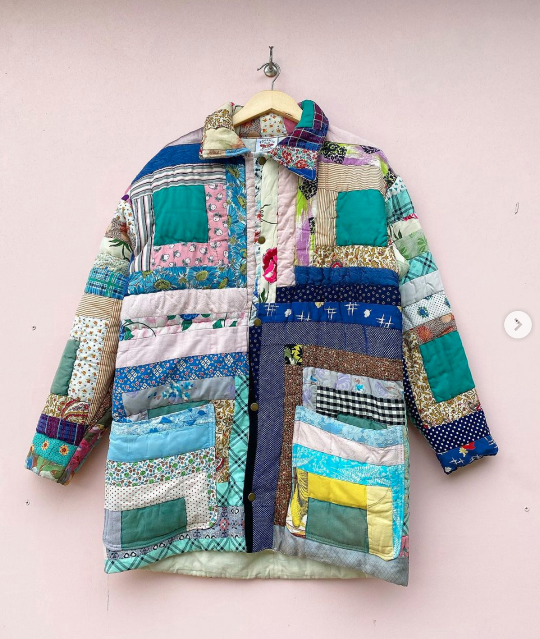 6:‘Log Cabin Quilt Coat’, 2020, American, @psychic.outlaw on Instagram 
