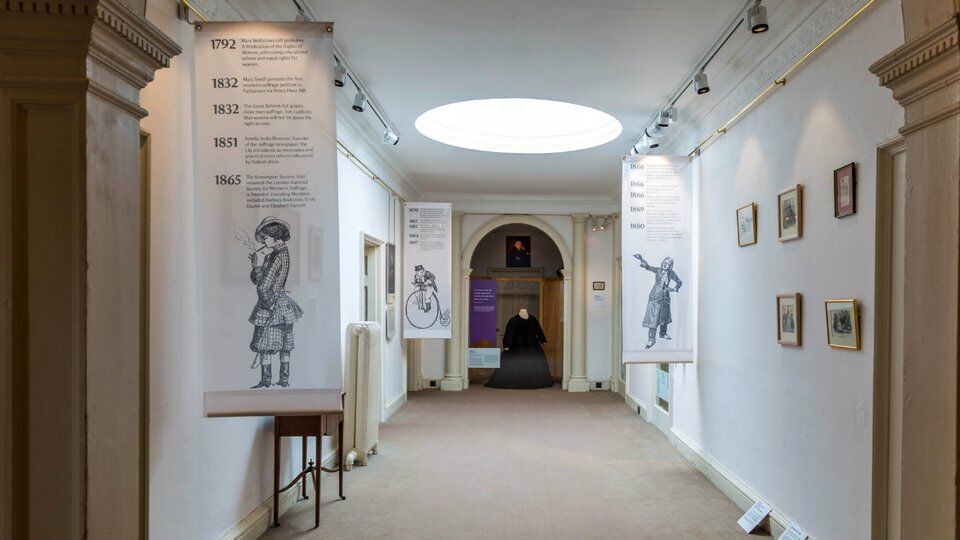 The Suffrage Timeline at Killerton as part of Branded: fashion, femininity and the right to vote, ©National Trust/Malcolm Jarvis