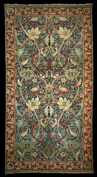 Carpet, by William Morris & John Henry Dearle, 1889, Victoria & Albert Museum 