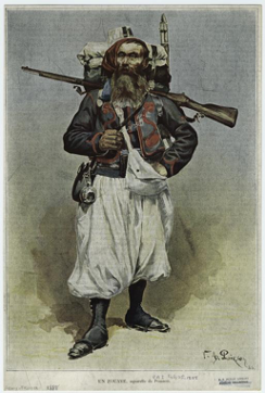 4. Un Zouave which highlights the mixing of Ottoman and French military dress. (1888.) 