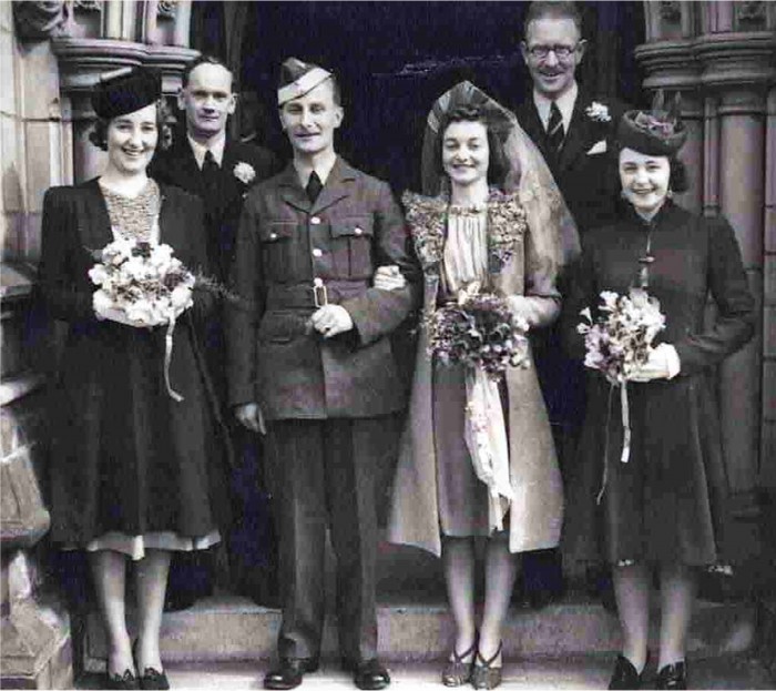 The wedding outfit may be seen being worn here. Henfield Museum.