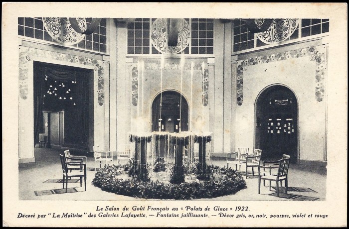 Postcard of the interior scheme of the Salon du Gout Français, 1922, Cally Blackman Coll.