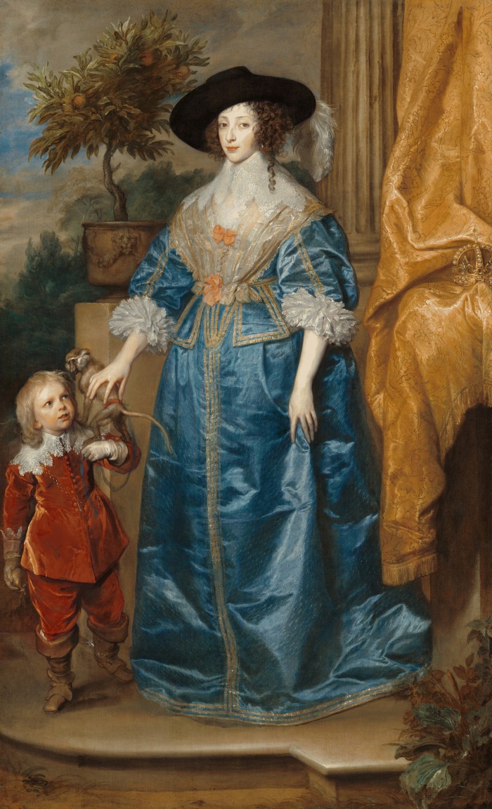 Anthony van Dyck, Henrietta Maria with Jeffrey Hudson, 1633. Oil on canvas, 219.1 × 134.8 cm. National Gallery, Washington, DC.