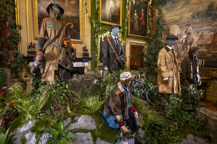Display of Barbour clothing at Blenheim Palace's 'Icons of British Fashion' exhibition. © Pete Seaward.