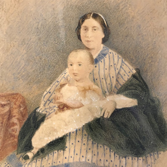 Portrait of Hardy and his mother c1840
