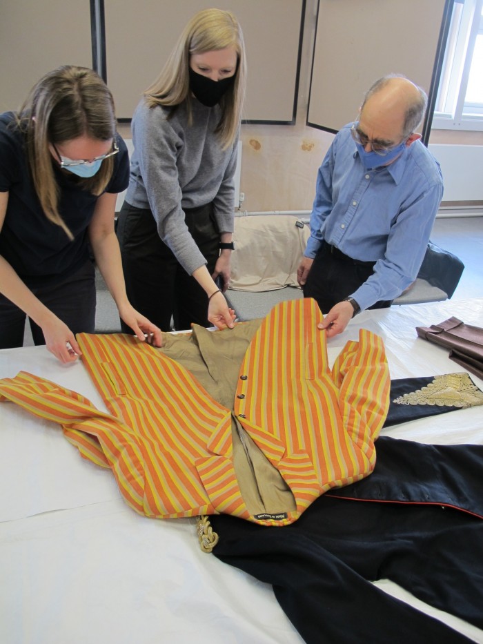 Discussing a stripey Male by Paul jacket, Westminster Menswear Archive