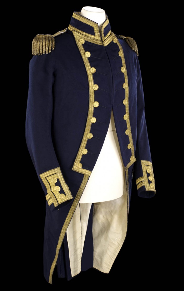 Royal Naval uniform: pattern 1795-1812
Full dress coat for a captain, over three years seniority. It belonged to Alexander Hood.