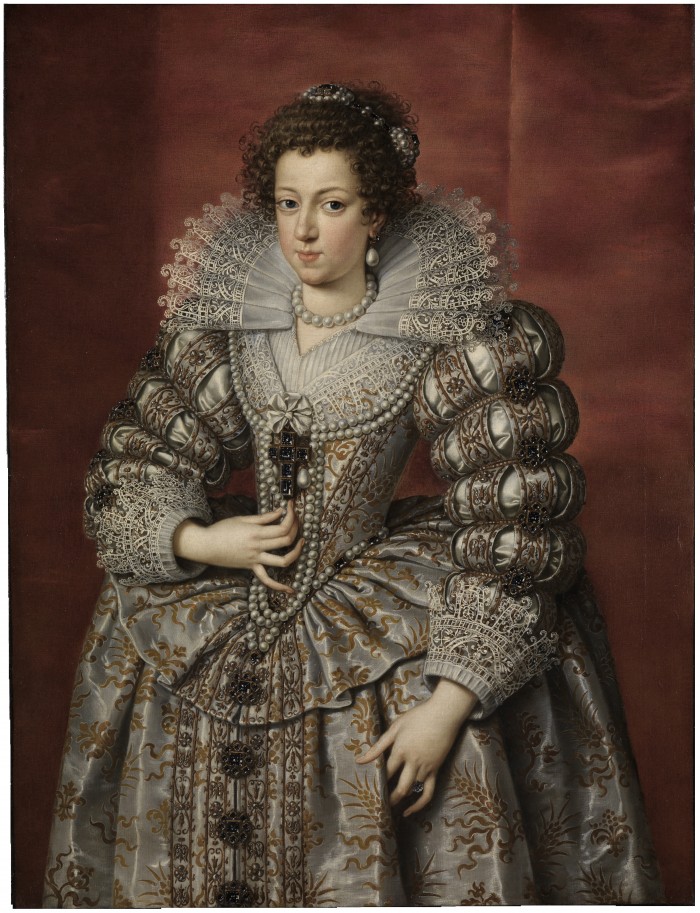 Frans Pourbus the Younger, Anne d’Autriche, 1616, oil on canvas, 100 cm x 76 cm, accession number 2804, Staatliche Kunsthalle Karlsruhe, Germany.
Public Domain