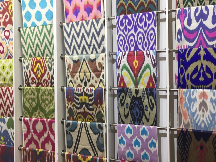 Ikat fabrics for sale in Bukhara. © Zeina Klink-Hoppe