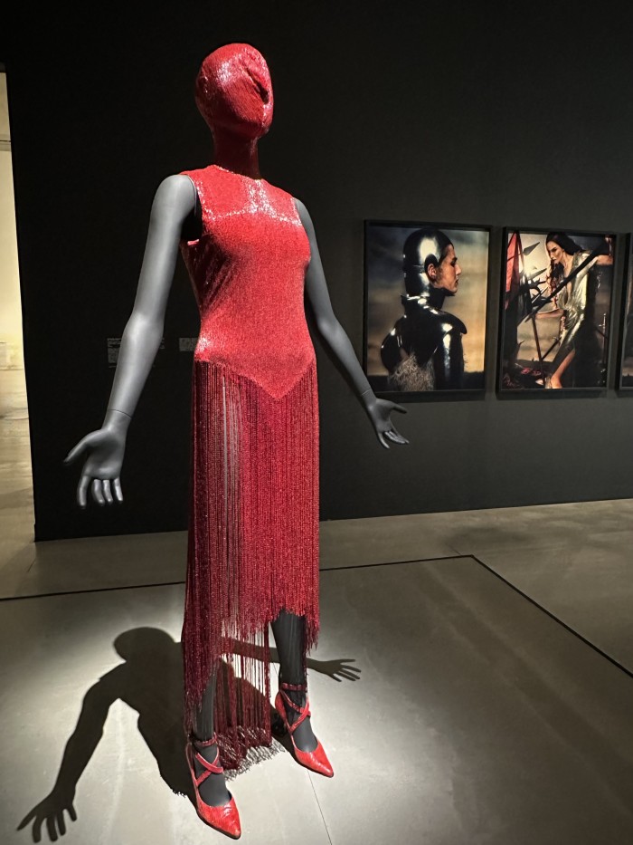 Gallery view- Alexander McQueen. Dress and shoes from ‘Joan’ Collection 1998. Image © Jane Francis