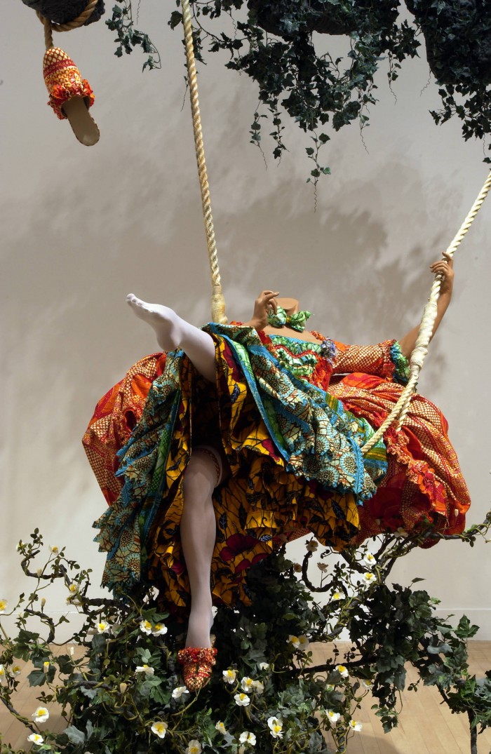 Yinka Shonibare, The Swing (after Fragonard) 2001. (c) Yinka Shonibare. Tate