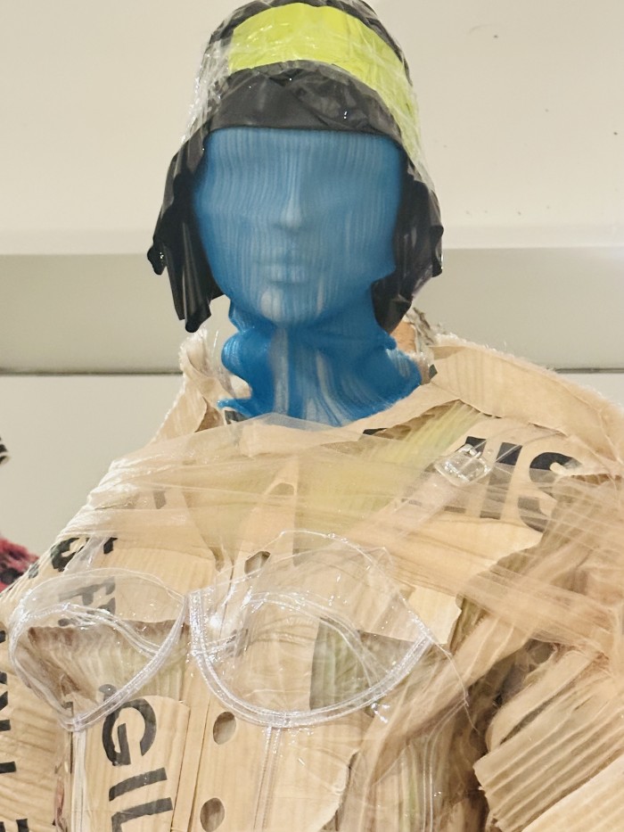 Detail- John Galliano for Masion Margiela Couture 2018   - Dirty Looks. © Jane Francis / Barbican Art Gallery