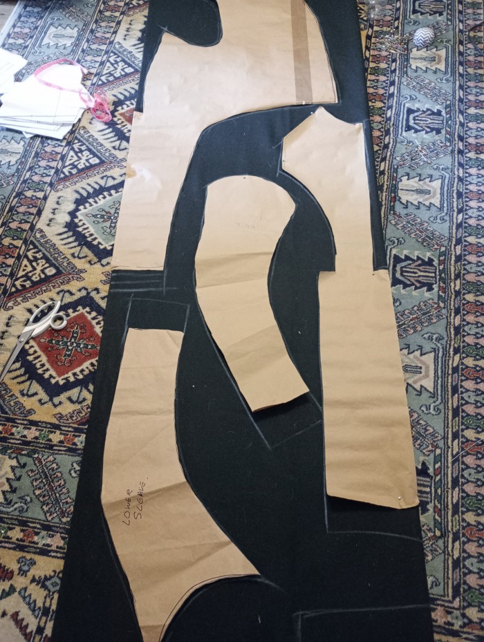 Pattern pieces laid out. Image courtesy of Anthony Dawson.