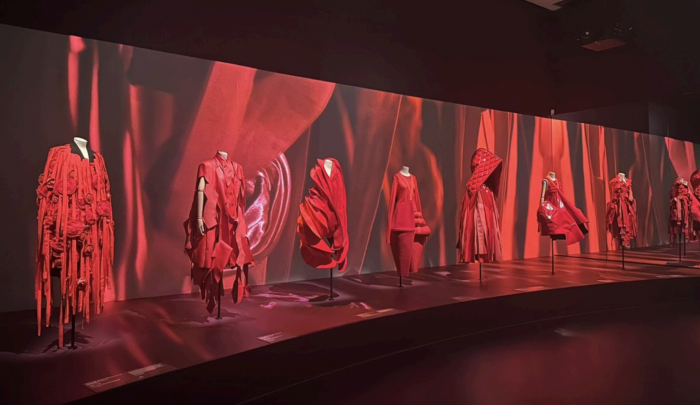 Rei Kawakubo (designer) -Comme des Garçons (fashion house) Tokyo-Looks 1, 2, 4, 10, 12 & 13 from Blood & Roses Collection SS 2015 © Jane Francis / NGV