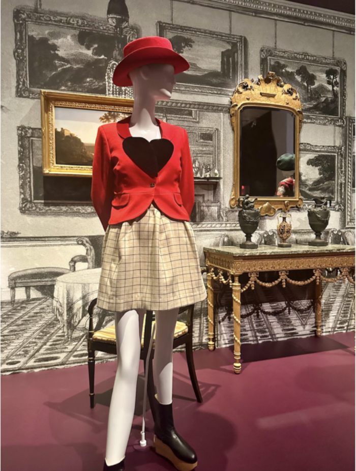 Vivienne Westwood (designer) Jacket, Skirt, Hat & rocking Horse Boots -Harris Tweed Collection 1987 © Jane Francis / NGV