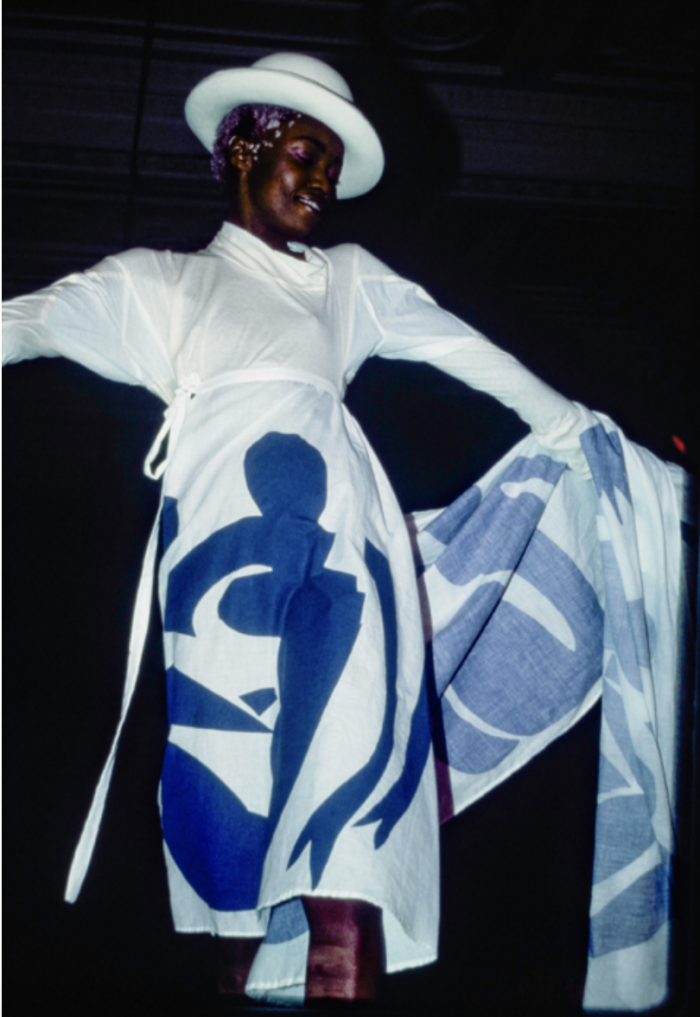 World's End, London (fashion house), Vivienne Westwood (designer), Malcolm McLaren (designer). Outfit from the Savage collection, spring–summer 1982.Pillar Hall, Olympia, London, 22 October 1981. Photo ©Robyn Beeche