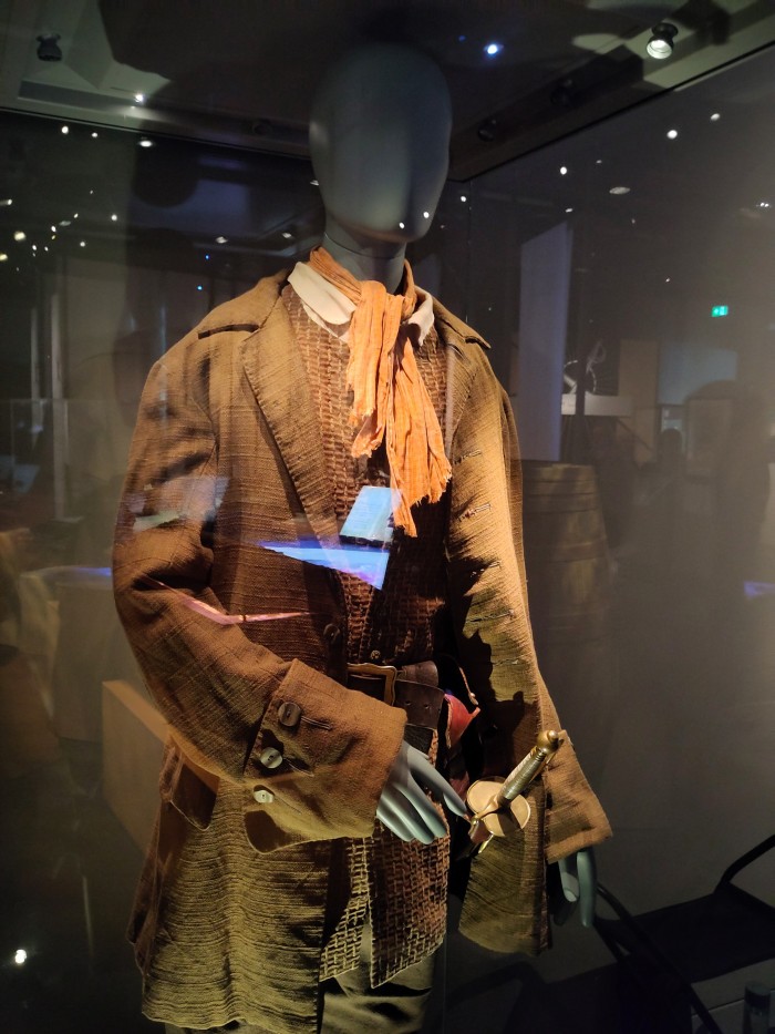 Orlando Bloom's Pirates of the Caribbean costume at pirates exhibition