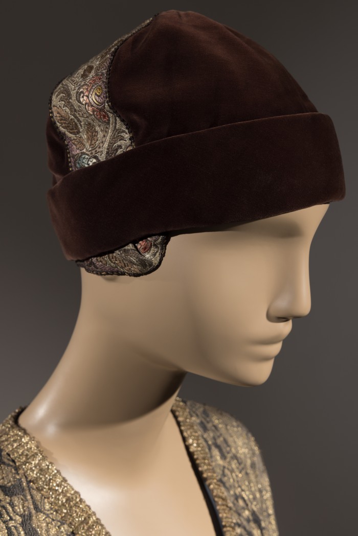 Paul Poiret, silk brocade evening hat by Madeleine Panizon for Paul Poiret, circa 1925 France ©The Museum at FIT