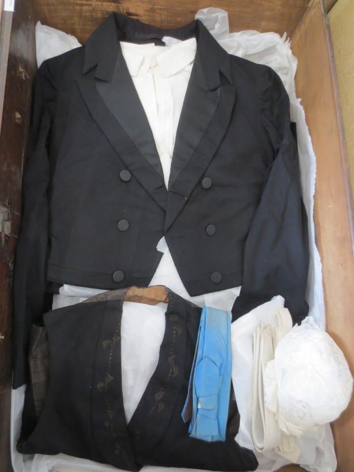 Figure 2:Ruskin’s clothing as displayed in Brantwood. Image courtesy of Sarah Casey.