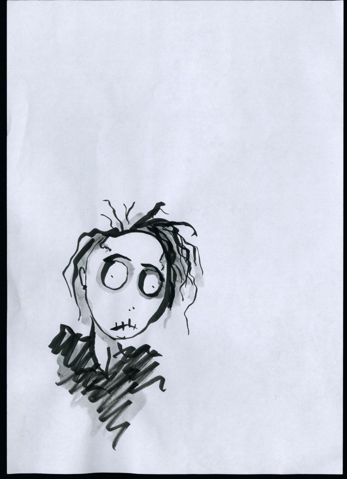 Untitled (Boy Series). 2009. Marker and watercolour on paper. Private collection © Tim Burton