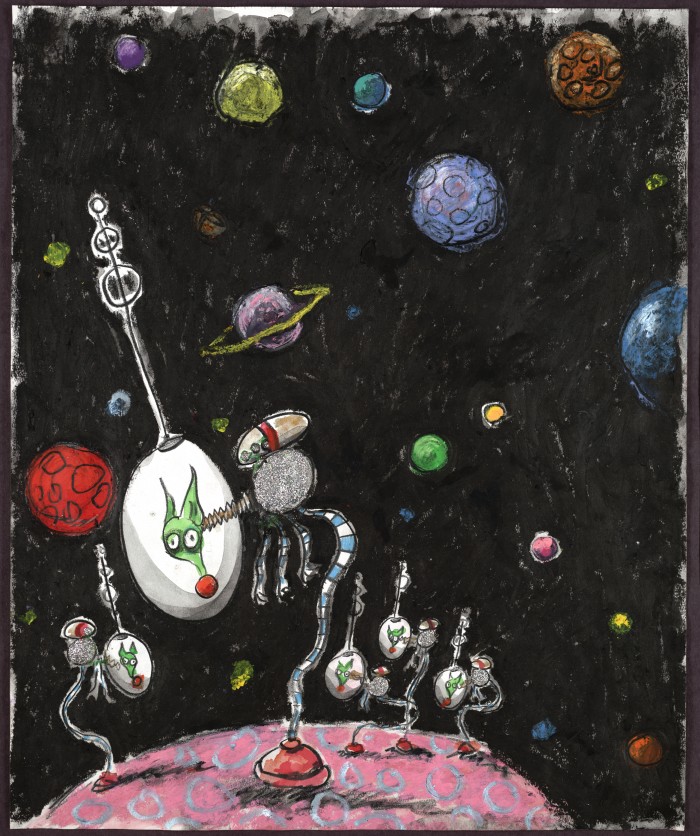 Untitled (Dogs in space). 1998. © Tim Burton