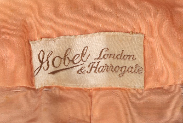 Isobel (London & Harrogate) label from 1930s cape. Photographer Mike Downing, Author’s Collection.