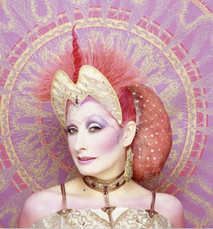 Zandra Rhodes for The Mediæval Collection Image by Robyn Beeche, 1983.
