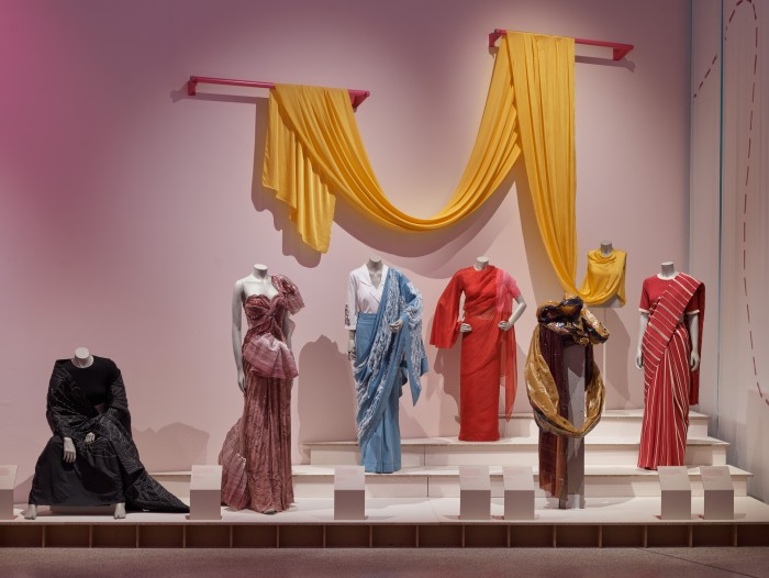 Display in the Offbeat Sari exhibition © Andy Stagg for the Design Museum.