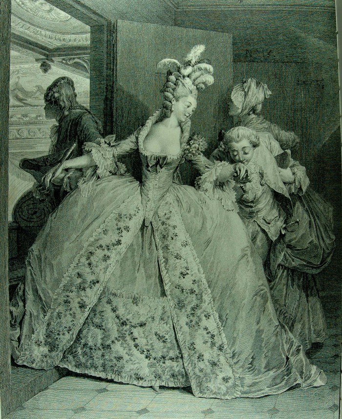 La lodge les adieux, engraving by Nicolas de Launay, Leicestershire County County Council
