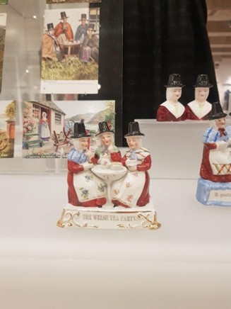 Display case of Welsh National Costume at St Fagans National Museum of History – Photograph taken by author (Eames, 2021).